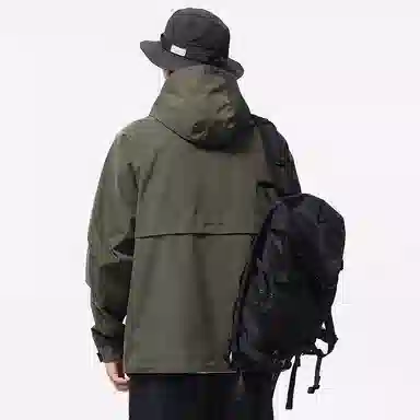 棉致 多口袋机能插肩复古连帽拉链开衫抽绳时尚百搭防风舒适工装外套通勤休闲宽松夹克 男女同款