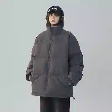 棉致 简约纯色基础宽松棉服 男女同款