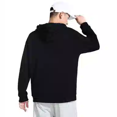 棉致 幸运标志简约基础无性别主义美式街头弹力柔软舒适抗皱挺括休闲透气套头连帽卫衣 男女同款