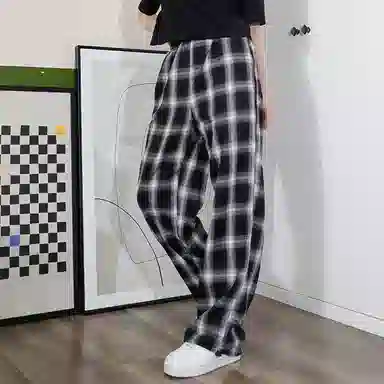 棉致 简约宽松松紧裤脚抽绳设计休闲裤 女款