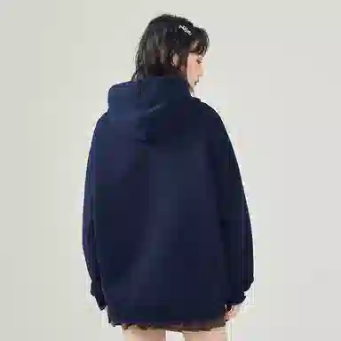 棉致 彩色线条小女孩潮流百搭简约时尚学院风柔软舒适松紧抽绳连帽长袖卫衣 女款