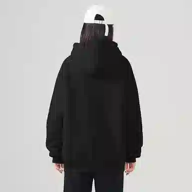 棉致 纯色显白加绒加厚款连帽宽松小众套头舒适简约长袖卫衣 女款