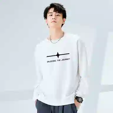 棉致 星光十字简约纯色复古休闲柔软抗皱舒适基础百搭美式街头宽松落肩套头圆领卫衣 男女同款