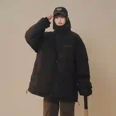 棉致 简约纯色基础宽松棉服 男女同款