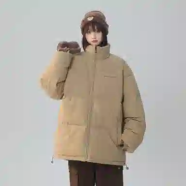 棉致 简约纯色基础宽松棉服 男女同款