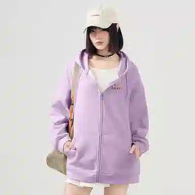 棉致 流星字母简约纯色牛奶丝复合抗皱无性别主义宽松落肩休闲卫衣 男女同款