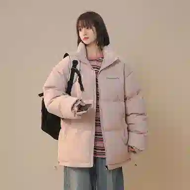 棉致 简约纯色基础宽松棉服 男女同款