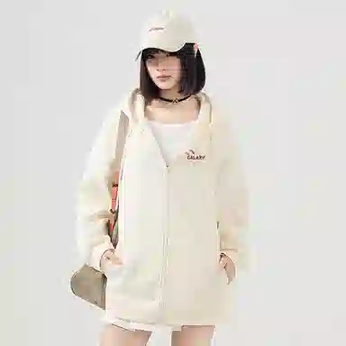 棉致 流星字母简约纯色牛奶丝复合抗皱无性别主义宽松落肩休闲卫衣 男女同款