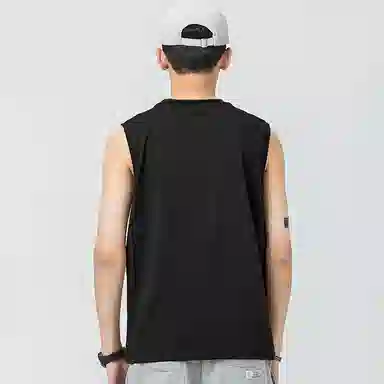 棉致 阳光山脉纯色纯棉简约柔软细腻透气亲肤舒适百搭篮球运动休闲背心 男女同款