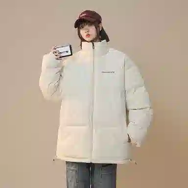 棉致 简约纯色基础宽松棉服 男女同款