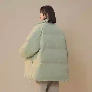 棉致 简约纯色基础宽松棉服 男女同款