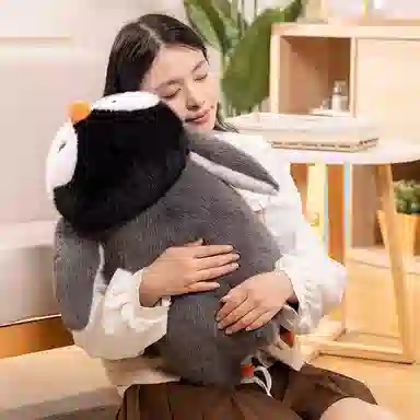 皮皮豆 趴趴企鹅崽崽 可爱软萌 柔软安抚枕 玩偶 毛绒公仔
