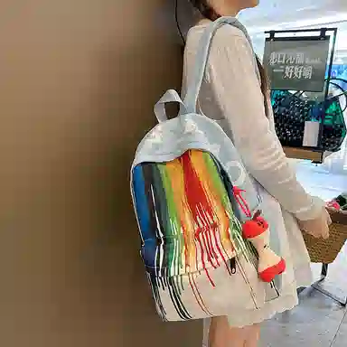 卡卡树 时尚潮流高颜值多巴胺小众设计 尼龙 双肩包 男女同款情侣款 多色