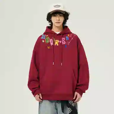 Yiershuang Retro Graffiti Hoodie