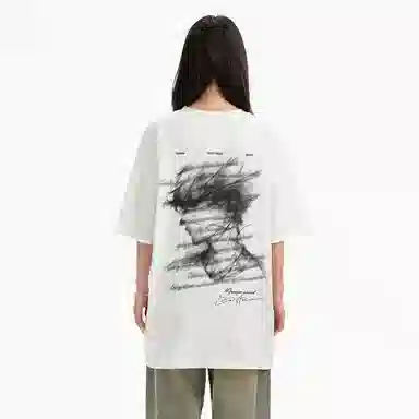 Yiershuang Streetwear Shadow Print T-Shirt