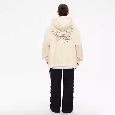 Yiershuang Vintage Floral Logo Hoodie