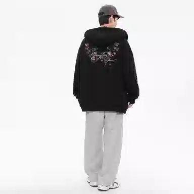 Yiershuang Vintage Floral Logo Hoodie