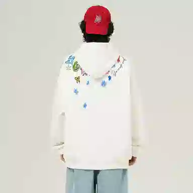 Yiershuang Retro Graffiti Hoodie