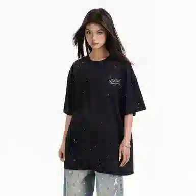 Yiershuang Streetwear Shadow Print T-Shirt
