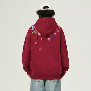 Yiershuang Retro Graffiti Hoodie