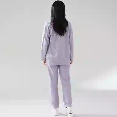 莫代尔 吸湿透气韩版时尚舒适柔软亲肤不易变形长袖长裤可外穿睡衣套装 女款 图片色