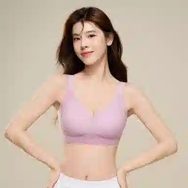 莫代尔 轻盈聚拢舒适承托调整型透气背心侧收副乳防下垂无痕内衣时尚百搭柔软聚拢文胸 女款