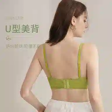 莫代尔 美背蕾丝透气无痕软支撑内衣收副乳大胸显小聚拢薄款软支撑防下垂性胸罩文胸 女款