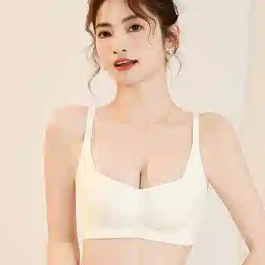 莫代尔 小胸聚拢饱满内衣显大无痕无钢圈薄款防下垂无钢圈软支撑透气美背胸罩文胸 女款 组合装