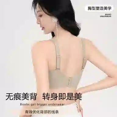 莫代尔 调整型大胸显小聚拢收副乳防下垂提拉无痕透气文胸 女款