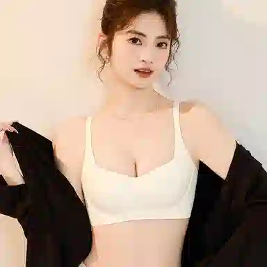 莫代尔 小胸聚拢饱满内衣显大无痕无钢圈薄款防下垂无钢圈软支撑透气美背胸罩文胸 女款 组合装