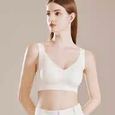 莫代尔 聚拢无痕提拉承托舒适裸感支撑立体无钢圈柔软吸湿透气文胸 女 组合装