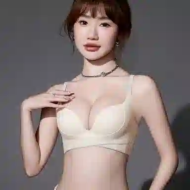 莫代尔 小胸聚拢提拉侧收无钢圈不空杯显大防下垂无痕胸罩可调节肩带文胸 女款 组合装