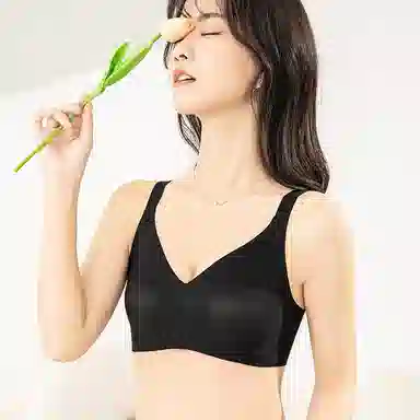 莫代尔 超薄款兔耳朵大胸显小胸无痕聚拢收副乳防下垂上托文胸 女款 组合装