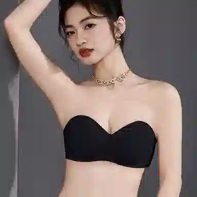 莫代尔 隐形充气聚拢上托吊带裙专用无肩带内衣隐形大胸防下垂乳贴文胸 女款 组合装