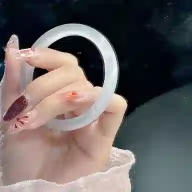 月岚 一步一响 贵妃新中式国风古风旗袍汉服气质年轻叮当镯 玉石 猫眼石 手镯 女款