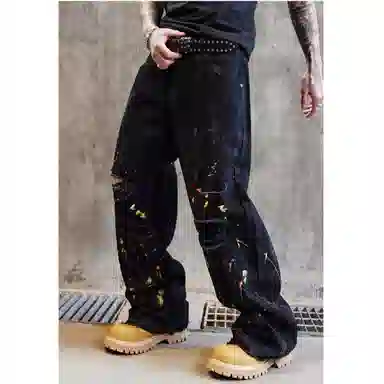 PANDA ADEVIL Ink Wash Denim Pants