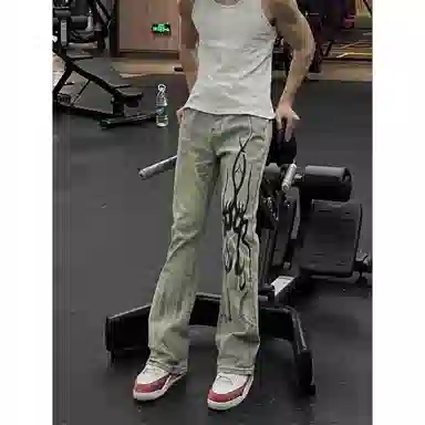 PANDA ADEVIL Vintage Denim Pants Blue