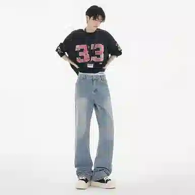 PANDA ADEVIL Straight Loose Jeans