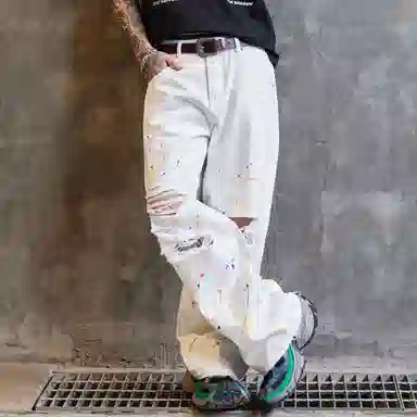 PANDA ADEVIL Ink Wash Denim Pants