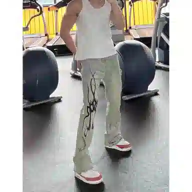 PANDA ADEVIL Vintage Denim Pants Blue