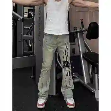 PANDA ADEVIL Vintage Denim Pants Blue