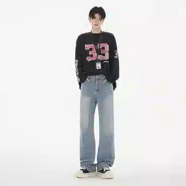 PANDA ADEVIL Straight Loose Jeans