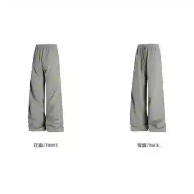 北极绒 美式复古宽松运动阔腿垂感休闲裤 男款