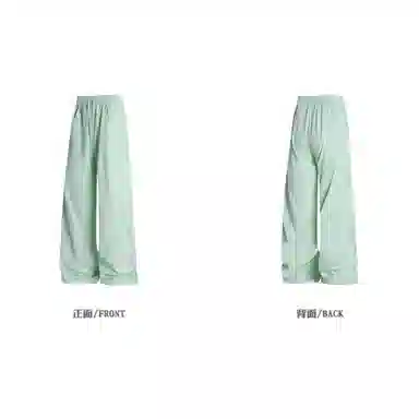 北极绒 美式复古宽松运动阔腿垂感休闲裤 男款