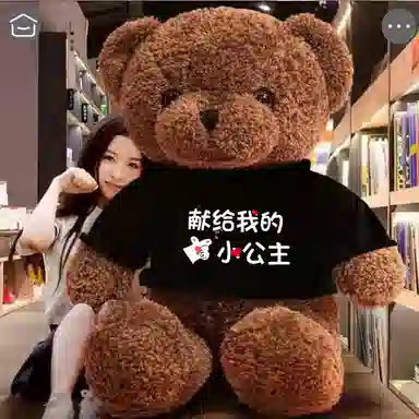 馨贝轩 特大号泰迪熊 定制卫衣熊 抱抱熊 蜜桃绒 夹腿睡觉娃娃 玩偶 毛绒公仔