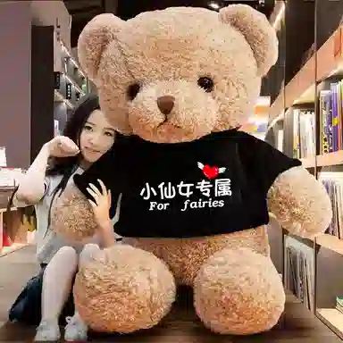 馨贝轩 特大号泰迪熊 定制卫衣熊 抱抱熊 蜜桃绒 夹腿睡觉娃娃 玩偶 毛绒公仔