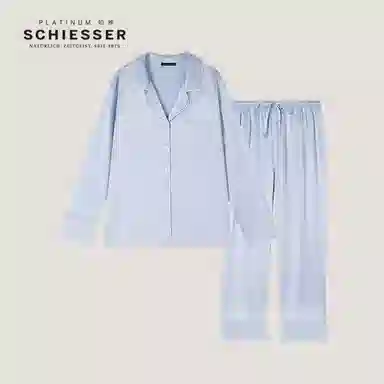 舒雅 桑蚕丝真丝梭织睡衣套装 女款