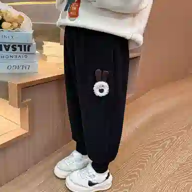 中小童 木木兔 松紧腰洋气小狗针织运动裤