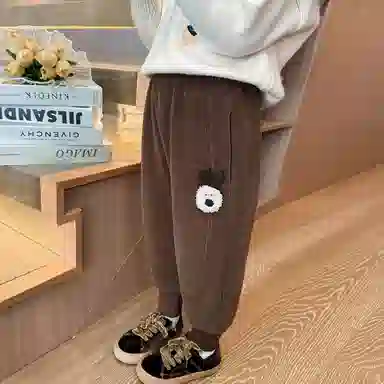 中小童 木木兔 松紧腰洋气小狗针织运动裤