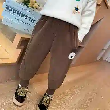 中小童 木木兔 松紧腰洋气小狗针织运动裤